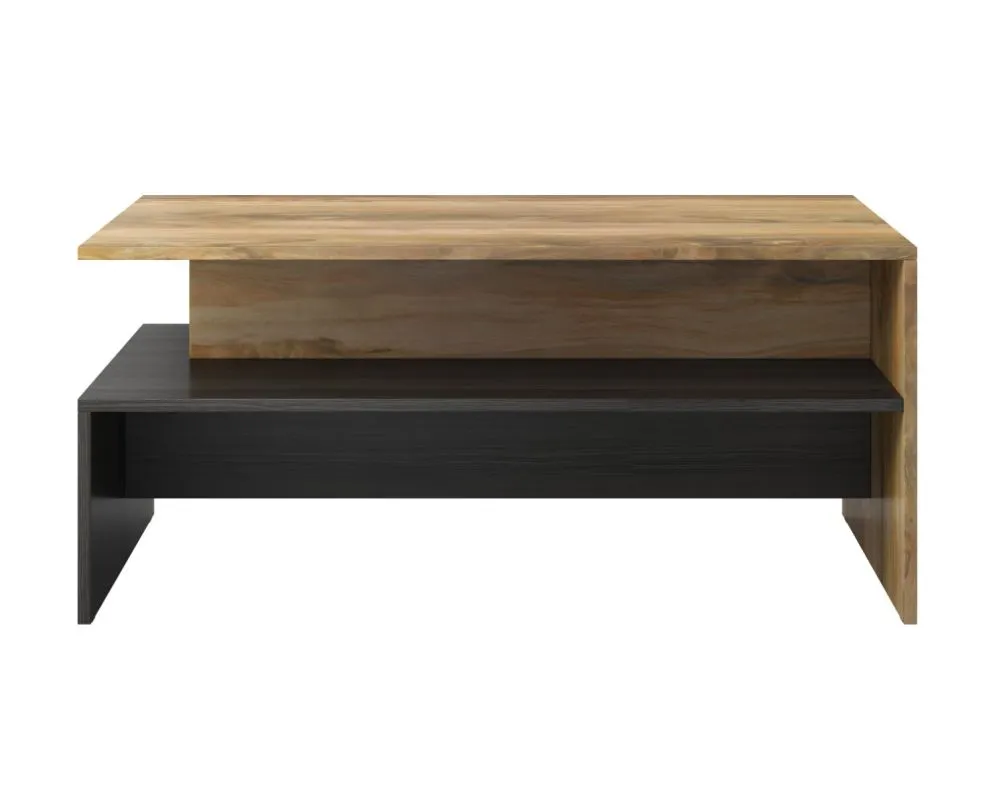 Stolik kawowy BAROS 100x60 orzech/czarny prostokątny I sklep meblowy MIRAT. styl LOFT kolekcja BAROS