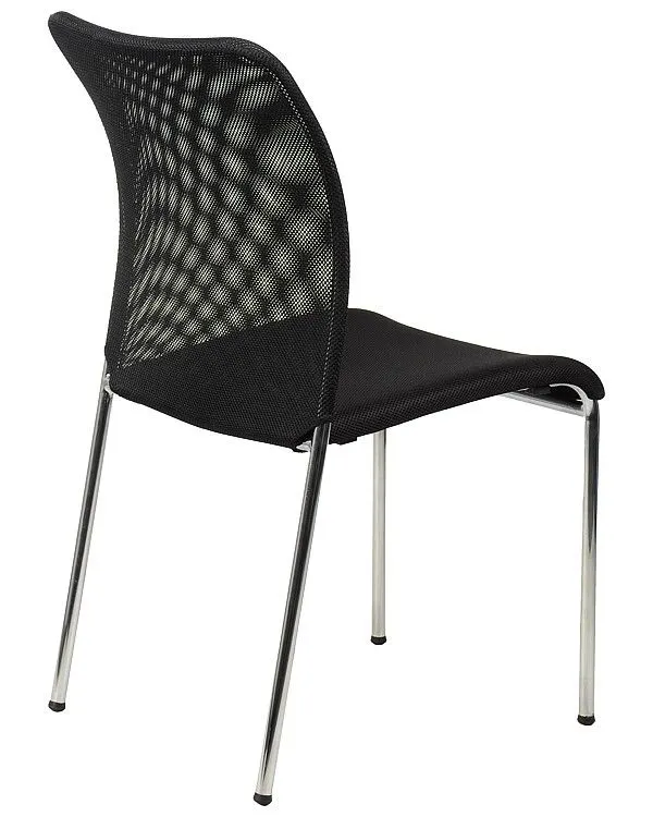Krzesło biurowe HN-7502 czarne/chrom konferencyjne I sklep meblowy MIRAT.