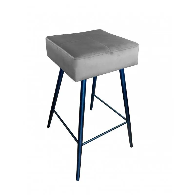 Hoker OLIMP VELVET szary tapicerowany aksamitem do kuchni | MIRAT. w stylu GLAMOUR, LOFT kolekcja