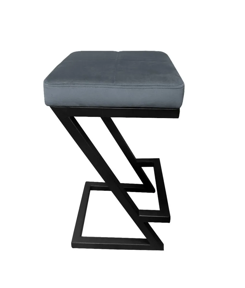 Hoker ZAZU BL VELVET ciemno szary kuchenny | MIRAT. w stylu LOFT kolekcja