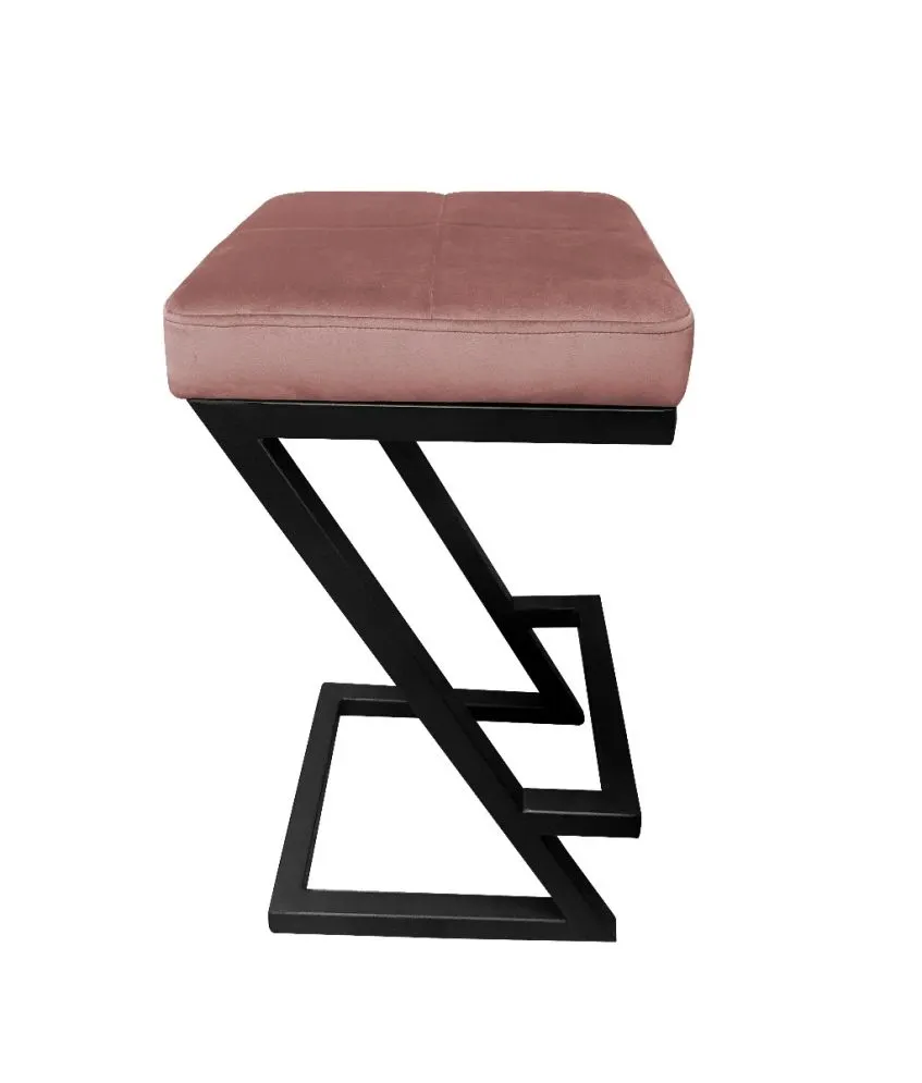 Hoker ZAZU VELVET różowy do kuchni | MIRAT. w stylu LOFT kolekcja