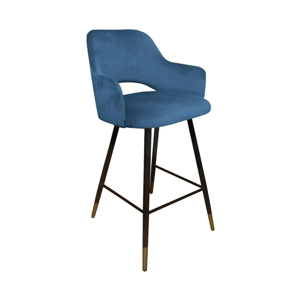 Hoker NAPO VELVET GOLD ciemno niebieski barowy | MIRAT. w stylu GLAMOUR kolekcja