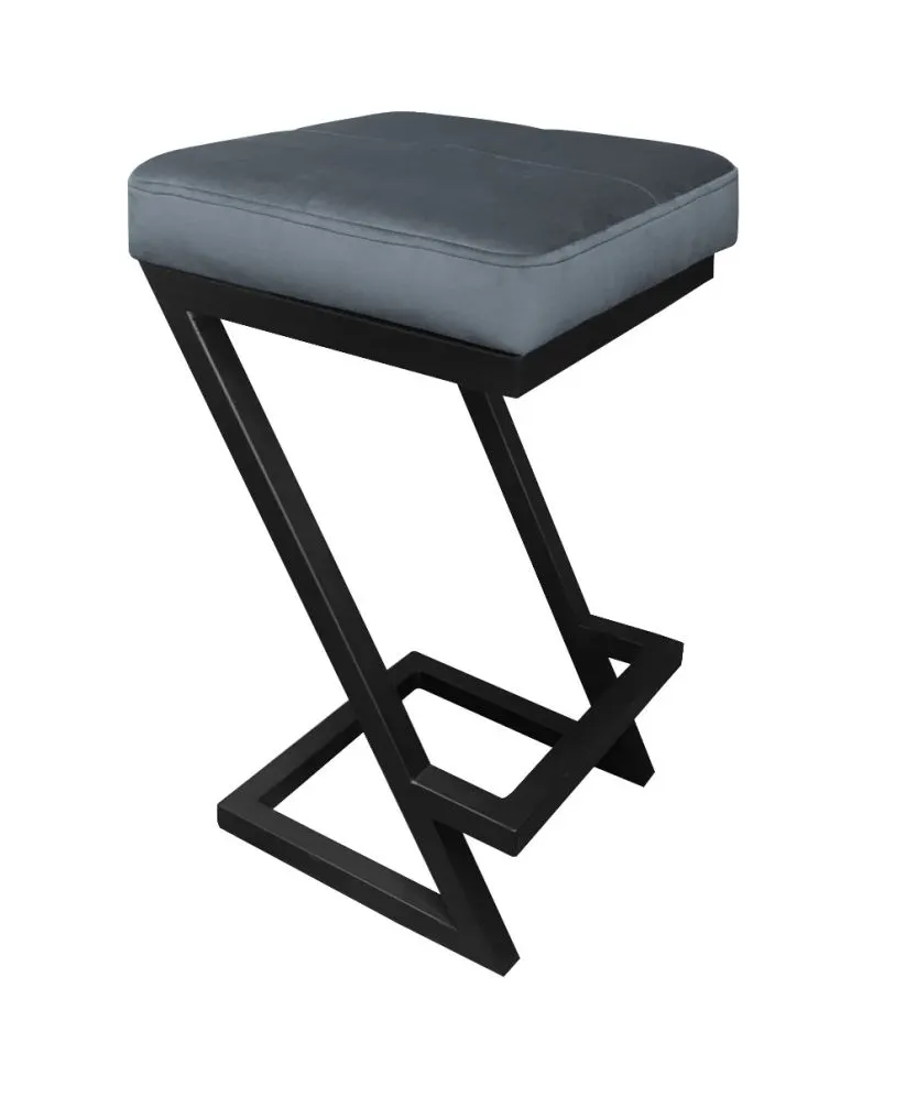 Hoker ZAZU BL VELVET ciemno szary kuchenny | MIRAT. w stylu LOFT kolekcja