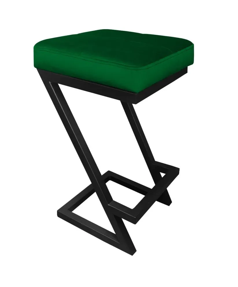 Hoker ZAZU VELVET zielony do salonu i baru | MIRAT. w stylu LOFT kolekcja