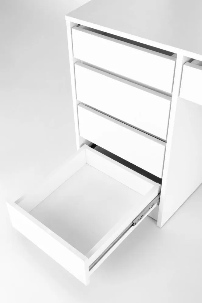 Toaletka HOLLYWOOD XL biały mat z oświetleniem LED | MIRAT. w stylu SKANDYNAWSKI kolekcja