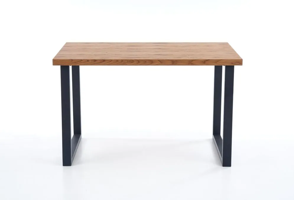 Stół HORUS 126(206)x80 jasny dąb/czarny fornirowany | MIRAT. w stylu LOFT kolekcja