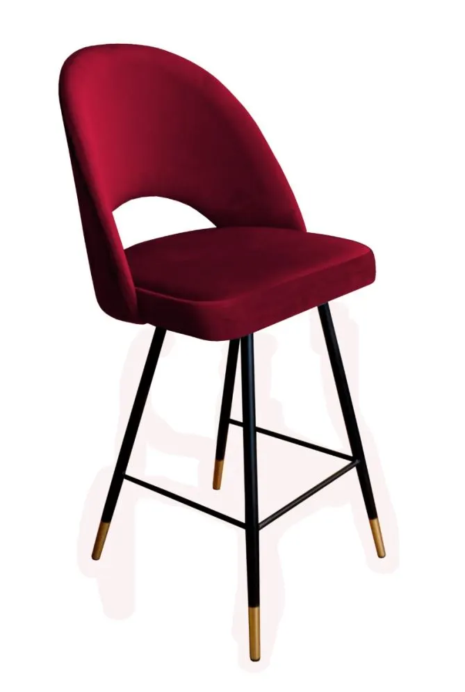 Hoker ISKAR VELVET GOLD zielony z kubełkowym oparciem | MIRAT. styl GLAMOUR