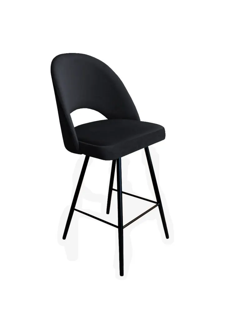 Hoker ISKAR VELVET czarny w stylu loft | MIRAT.