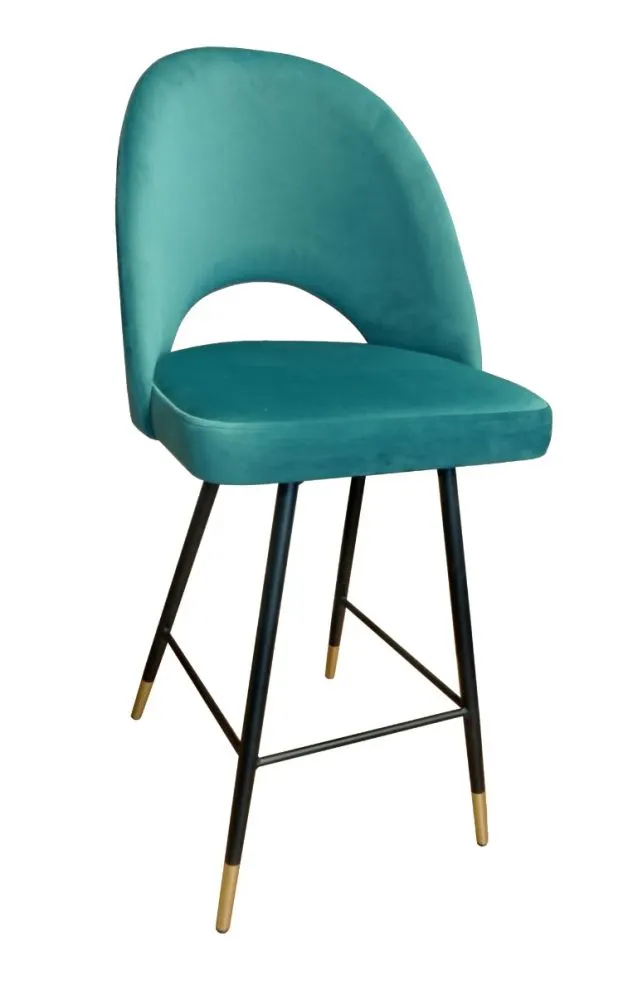 Hoker ISKAR VELVET GOLD morski na metalowych nogach | MIRAT. styl GLAMOUR