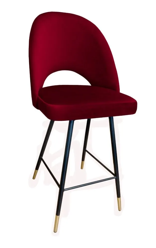 Hoker ISKAR VELVET GOLD zielony z kubełkowym oparciem | MIRAT. styl GLAMOUR