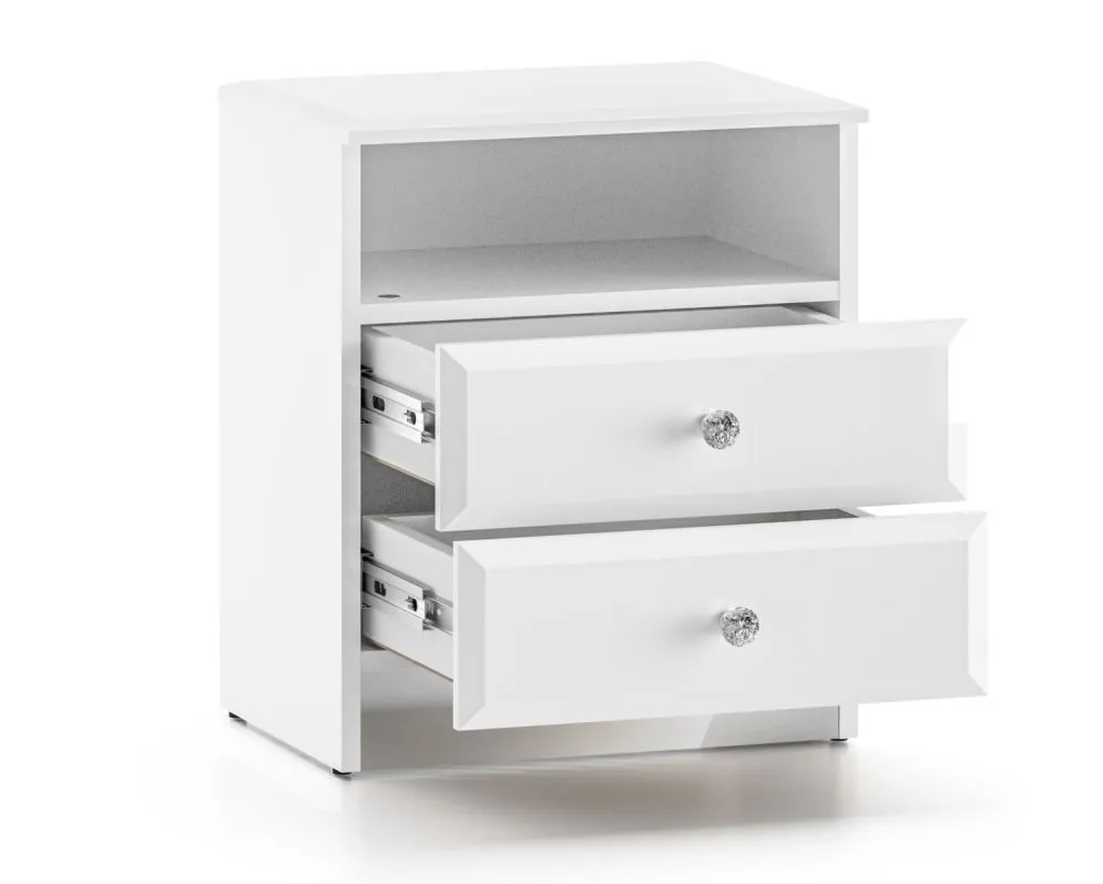 Szafka nocna BLANC 04 biały połysk I sklep meblowy MIRAT. styl GLAMOUR kolekcja BLANC