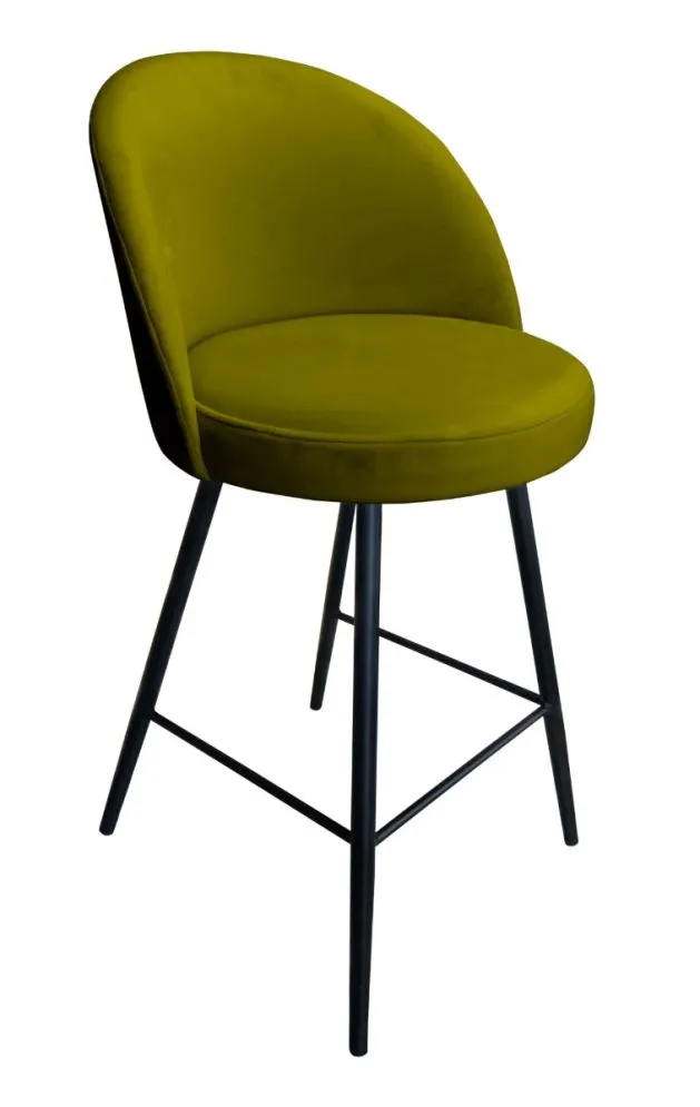 Hoker TANEW BL VELVET oliwkowy na metalowych nogach | MIRAT. w stylu GLAMOUR, LOFT kolekcja