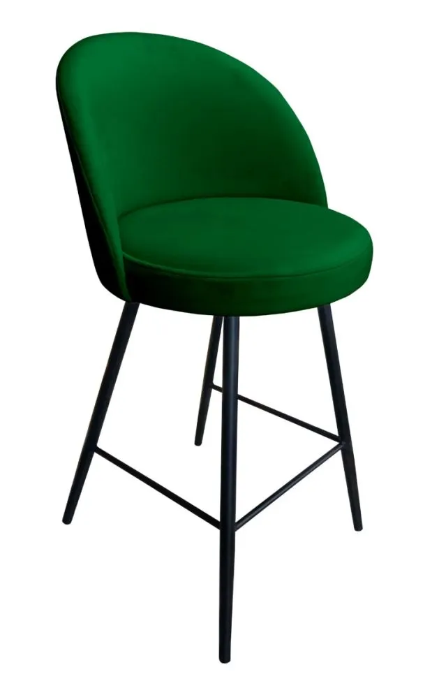 Hoker TANEW VELVET zielony z oparciem | MIRAT. w stylu GLAMOUR, LOFT kolekcja