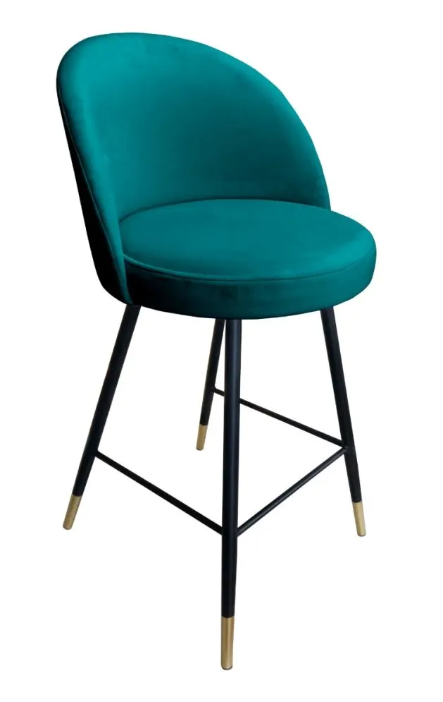 Hoker TANEW VELVET GOLD morski na metalowych nogach | MIRAT. w stylu GLAMOUR kolekcja