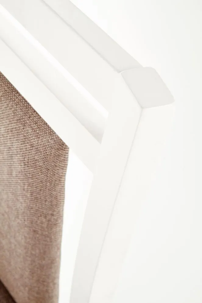 Krzesło HUBERT 8 białe drewniane z beżową tapicerką | MIRAT. styl KLASYCZNY kolekcja HUBERT