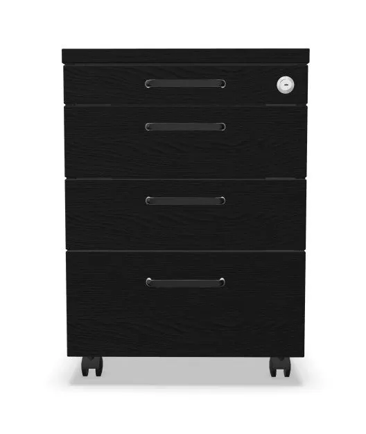 Kontenerek biurowy EASY SPACE MOB PB 4S czarny grafitowy I sklep meblowy MIRAT.