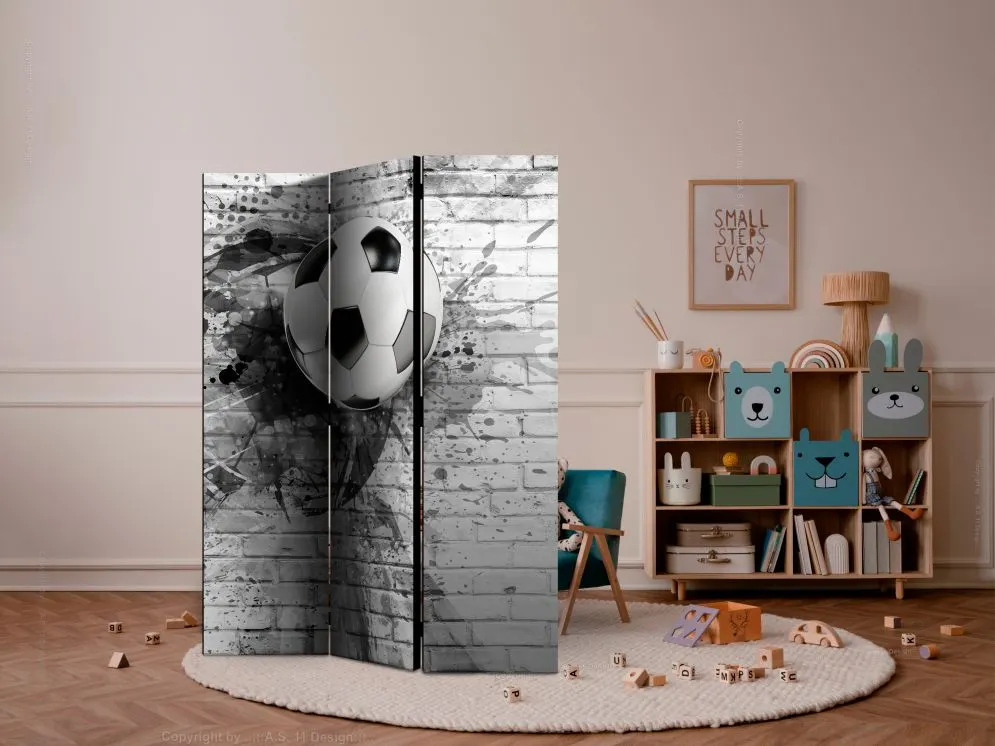 Parawan jednostronny Dla dzieci 135x172 cm 3-częściowy czarny | MIRAT.