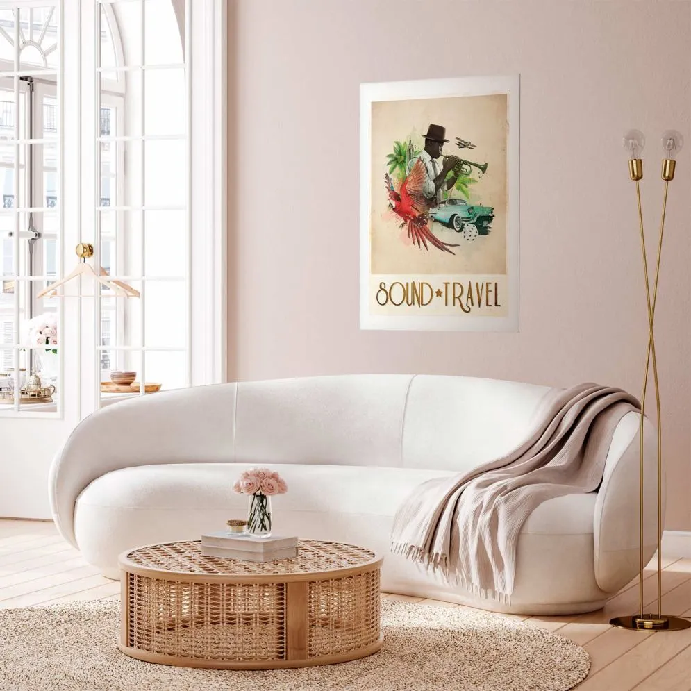 Plakat Sound Travel 60x90 cm bez ramy z marginesem | MIRAT.