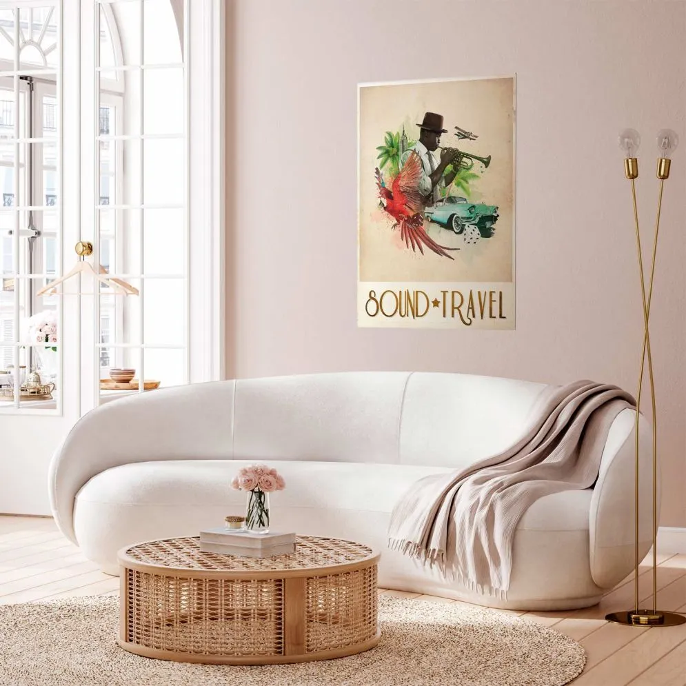 Plakat Sound Travel 40x60 cm bez ramy bez marginesu | MIRAT.