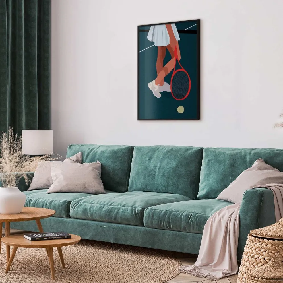 Plakat Tenisistka 60x90 cm z ramą czarną bez marginesu | MIRAT.