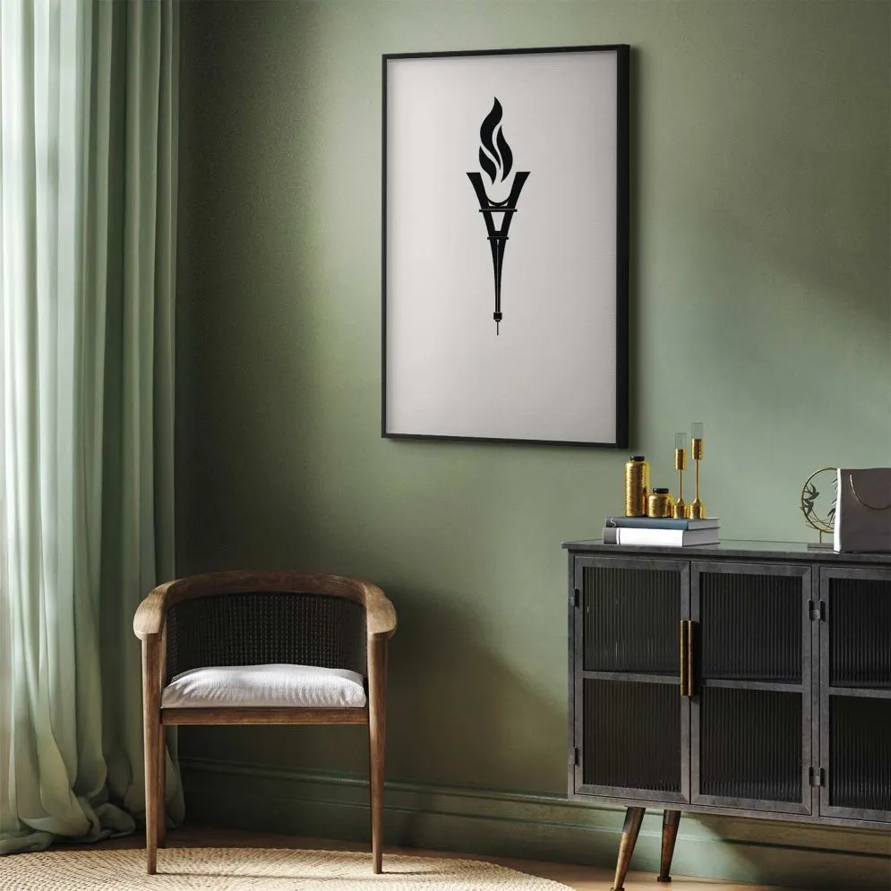 Plakat Znicz olimpijski 60x90 cm z ramą czarną bez marginesu | MIRAT.