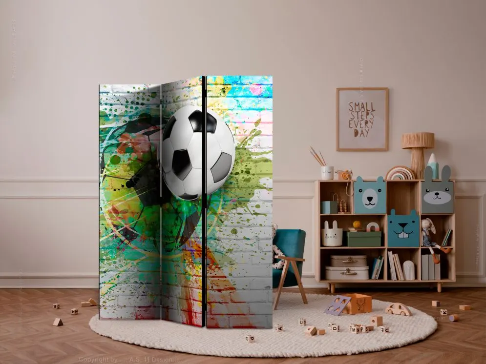 Parawan jednostronny Dla dzieci 135x172 cm 3-częściowy wielokolorowy | MIRAT.