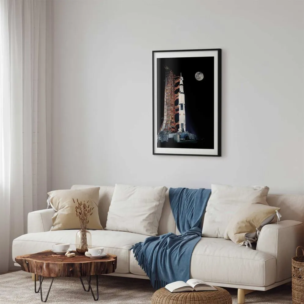 Plakat Cel podróży 60x90 cm z ramą czarną z marginesem | MIRAT.