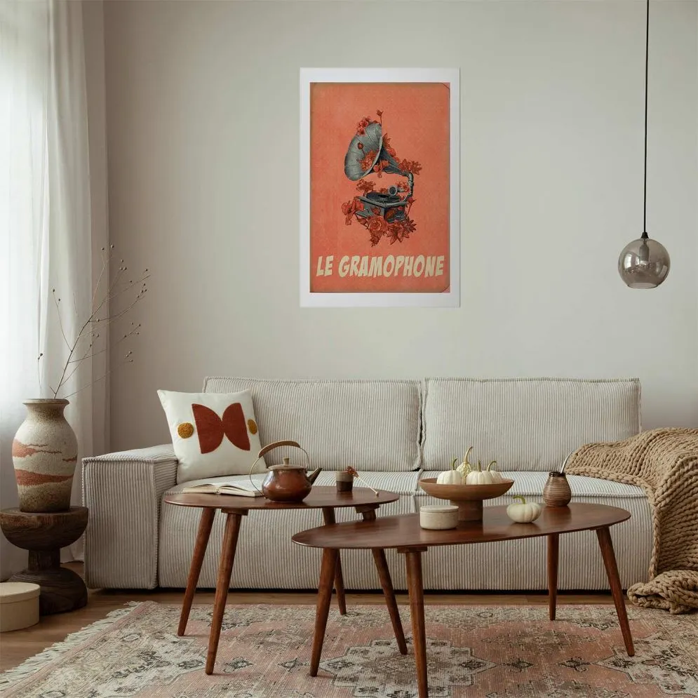 Plakat Gramofon 60x90 cm bez ramy z marginesem | MIRAT.
