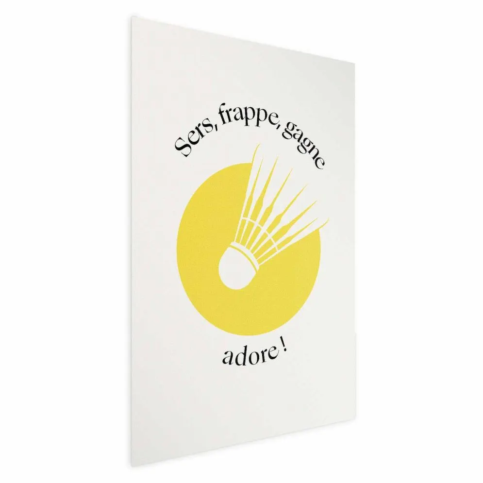 Plakat Lotka do badmintona 40x60 cm bez ramy z marginesem | MIRAT.