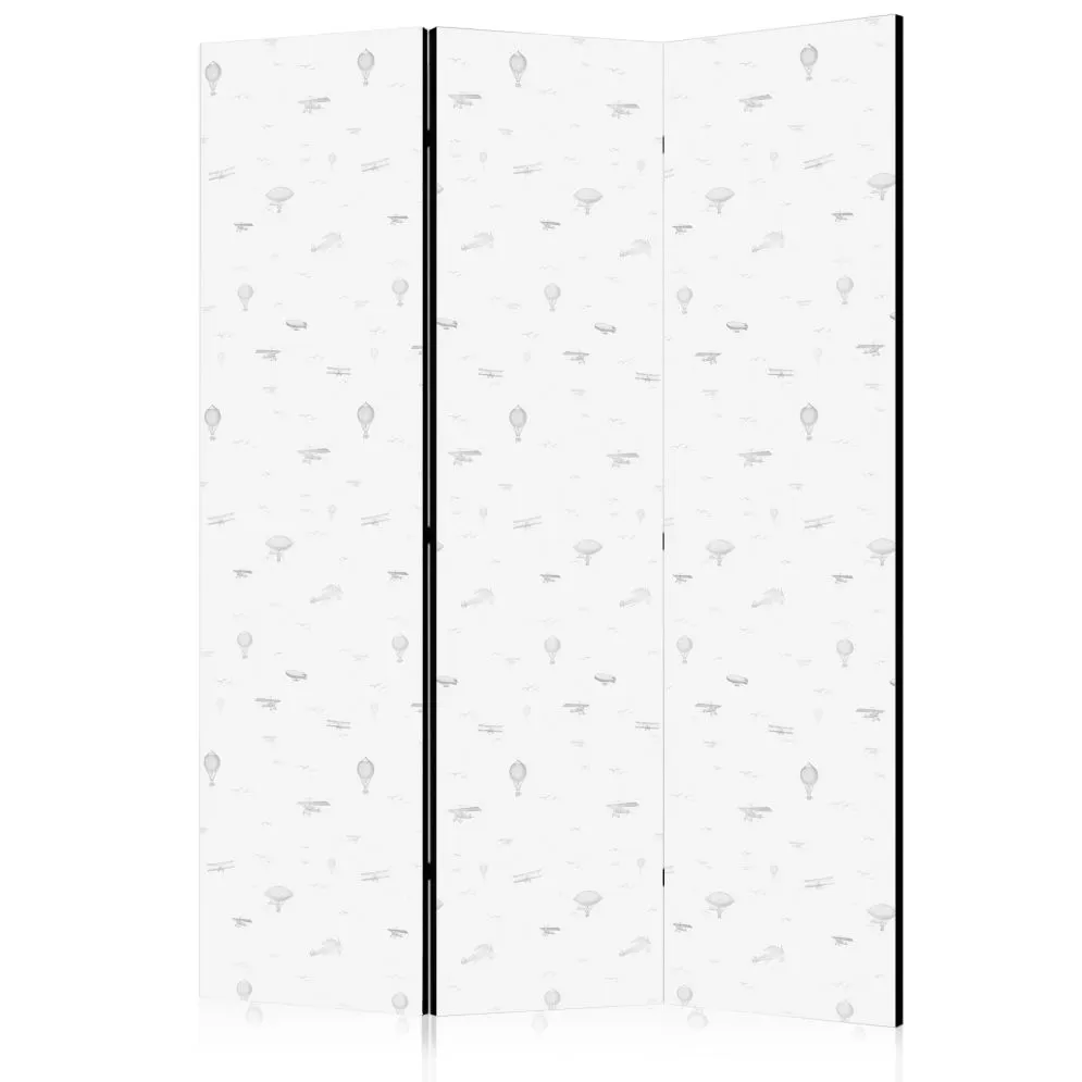 Parawan dwustronny Dla dzieci 135x172 cm 3-częściowy czarny | MIRAT.