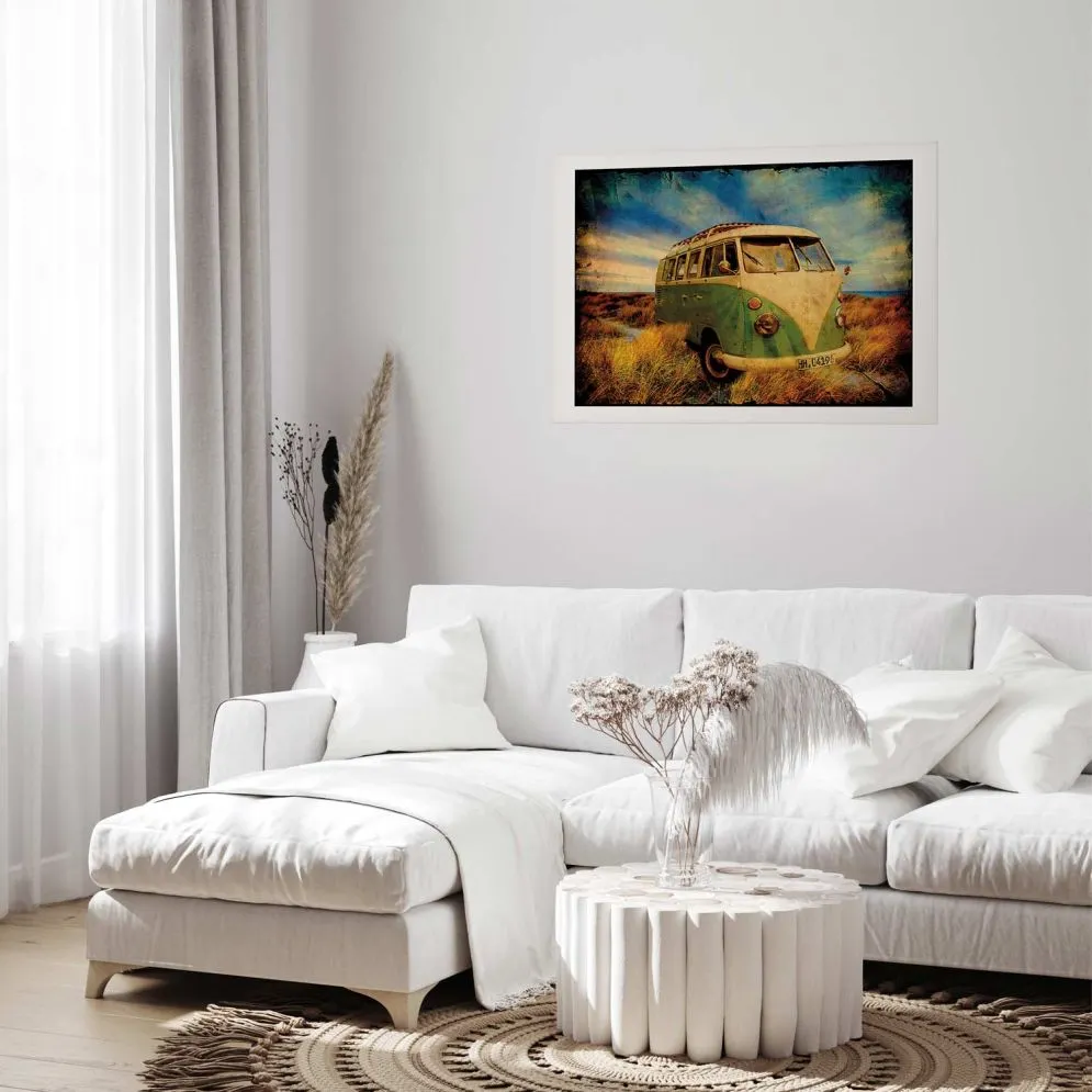 Plakat Retro bus 60x40 cm bez ramy z marginesem | MIRAT.