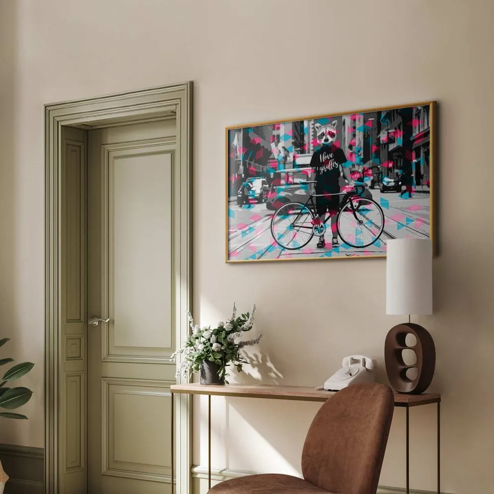 Plakat Giraffes 60x40 cm z ramą złotą bez marginesu | MIRAT.