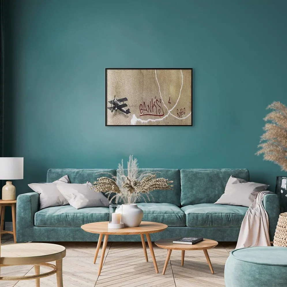 Plakat Dwupłatowiec 30x21 cm z ramą czarną bez marginesu | MIRAT.