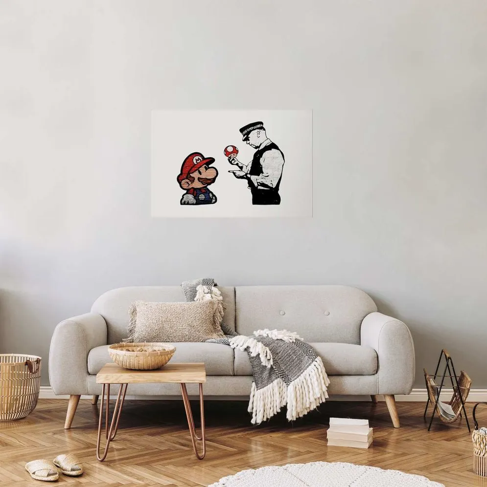 Plakat Banksy: Grzybiarz 42x29,7 cm bez ramy z marginesem | MIRAT.