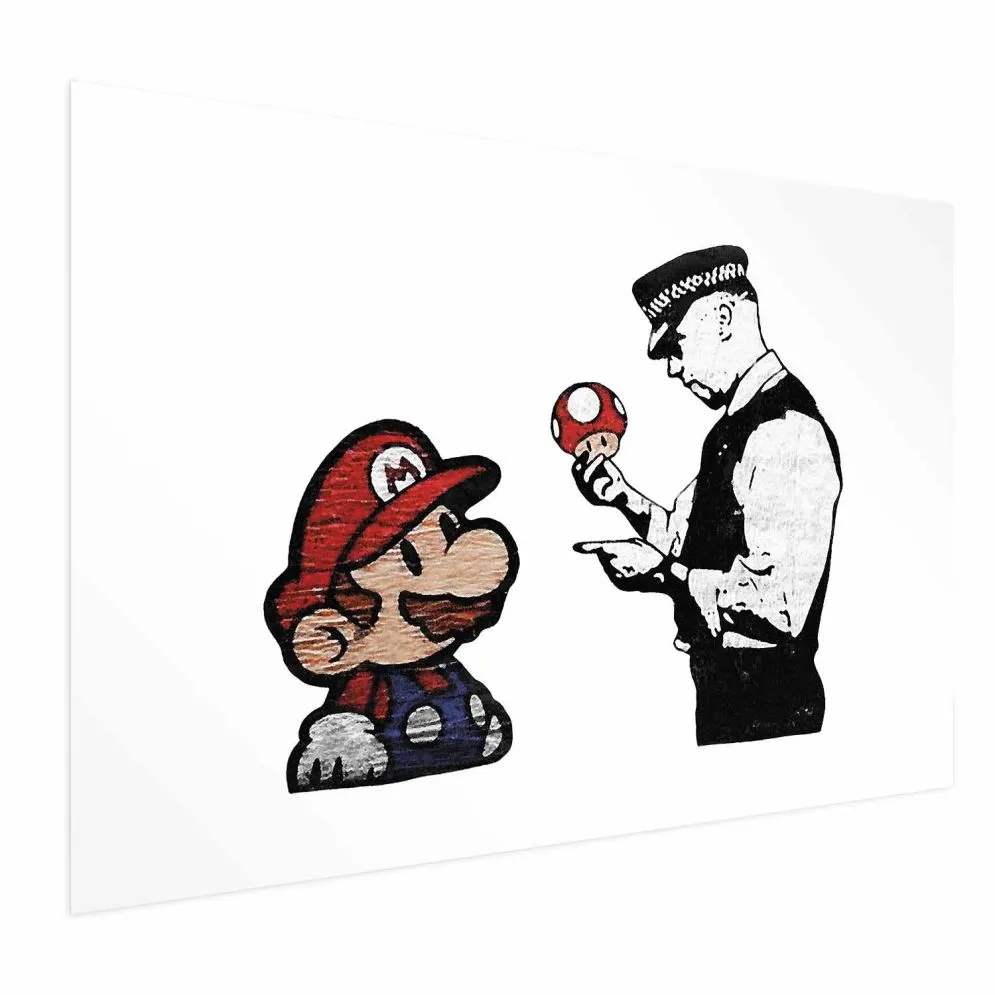 Plakat Banksy: Grzybiarz 42x29,7 cm bez ramy z marginesem | MIRAT.