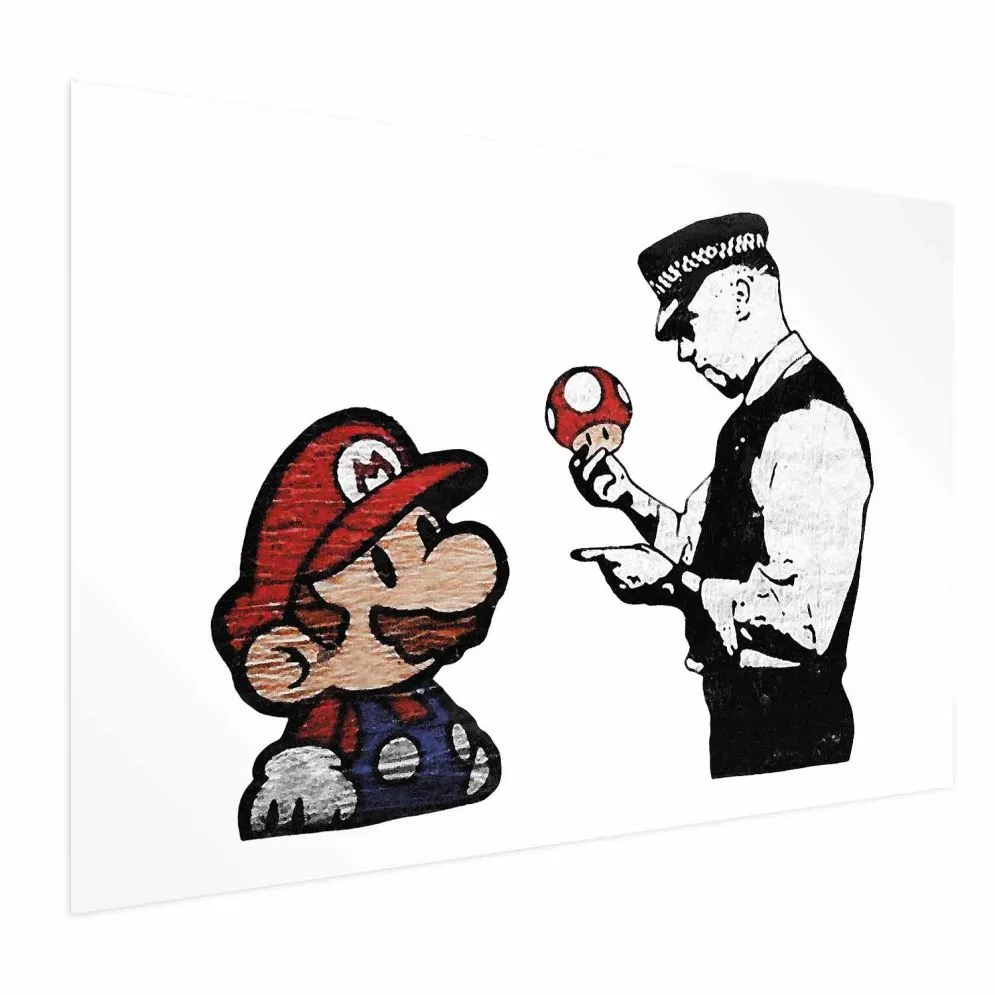 Plakat Banksy: Grzybiarz 42x29,7 cm bez ramy bez marginesu | MIRAT.