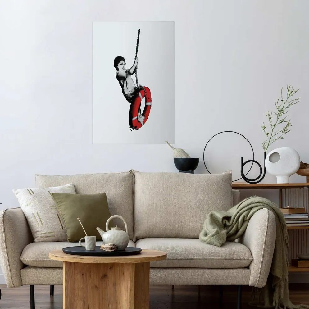 Plakat Banksy: Chłopiec 60x90cm bez ramy z marginesem | MIRAT.