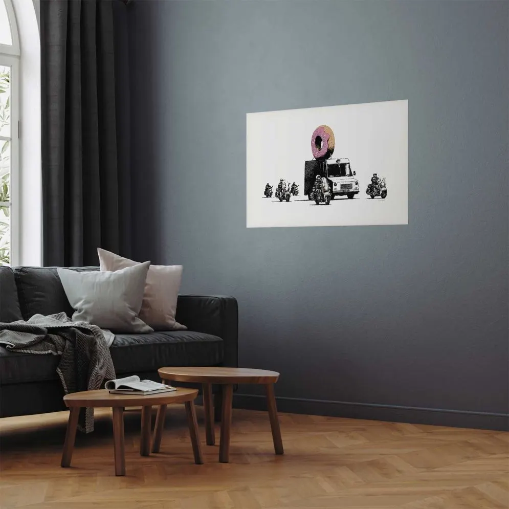 Plakat Pączkowa policja 30x21 cm bez ramy z marginesem | MIRAT.