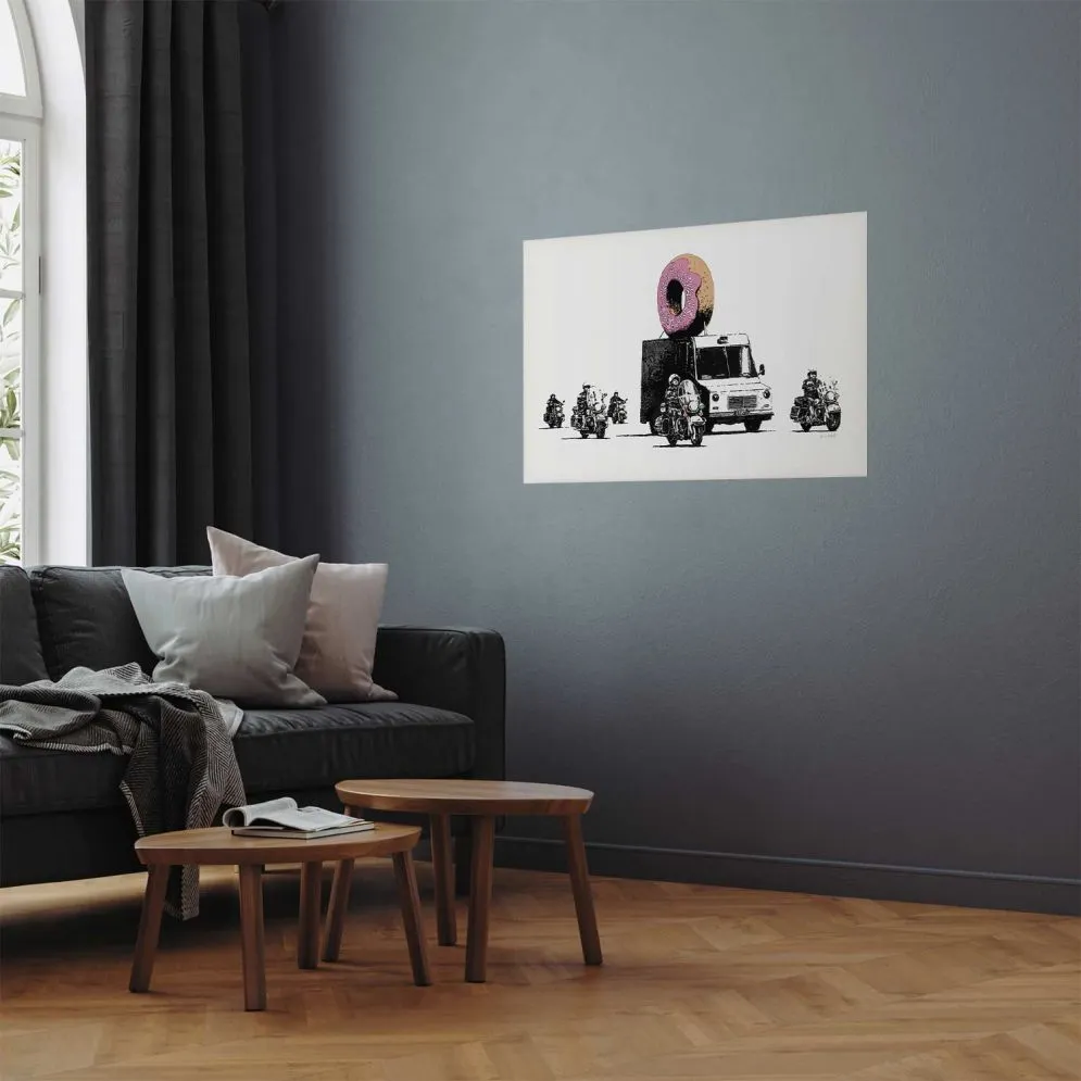 Plakat Pączkowa policja 90x60 cm bez ramy bez marginesu | MIRAT.