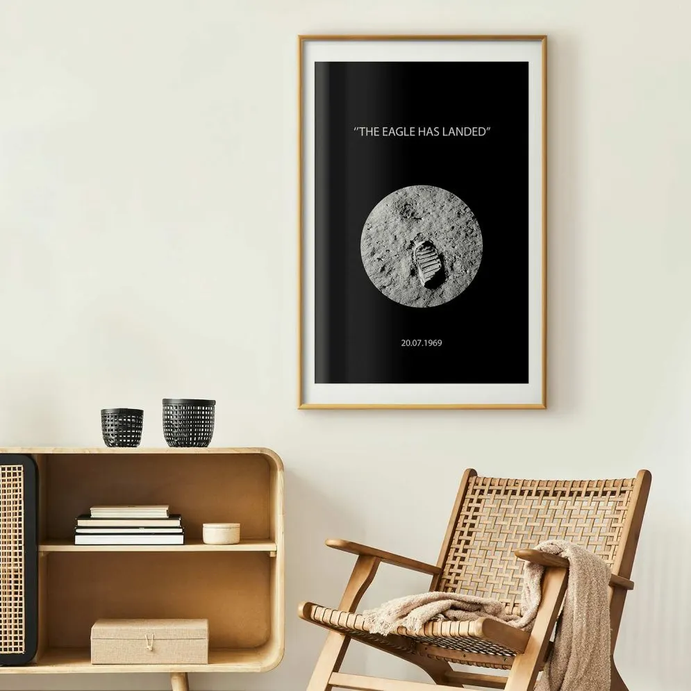 Plakat The Eagle 40x60 cm z ramą złotą z marginesem | MIRAT.