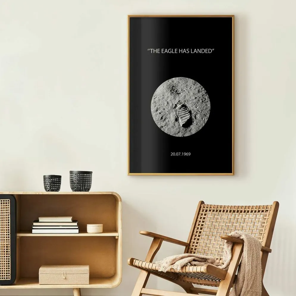 Plakat The Eagle 21x30 cm z ramą złotą bez marginesu | MIRAT.