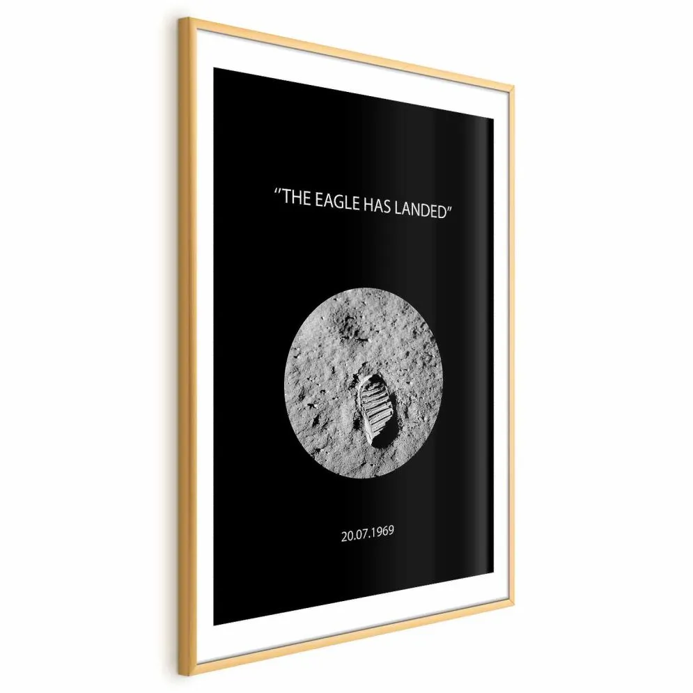 Plakat The Eagle 40x60 cm z ramą złotą z marginesem | MIRAT.