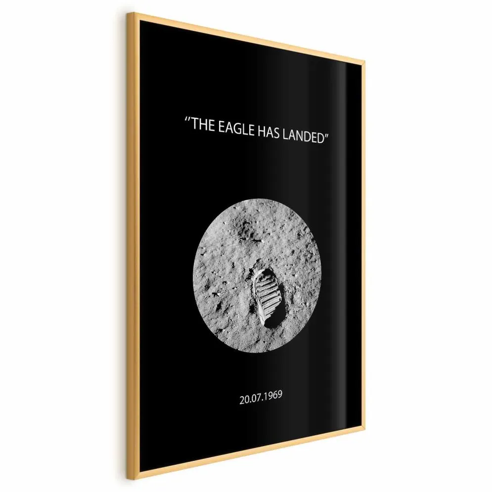 Plakat The Eagle 21x30 cm z ramą złotą bez marginesu | MIRAT.