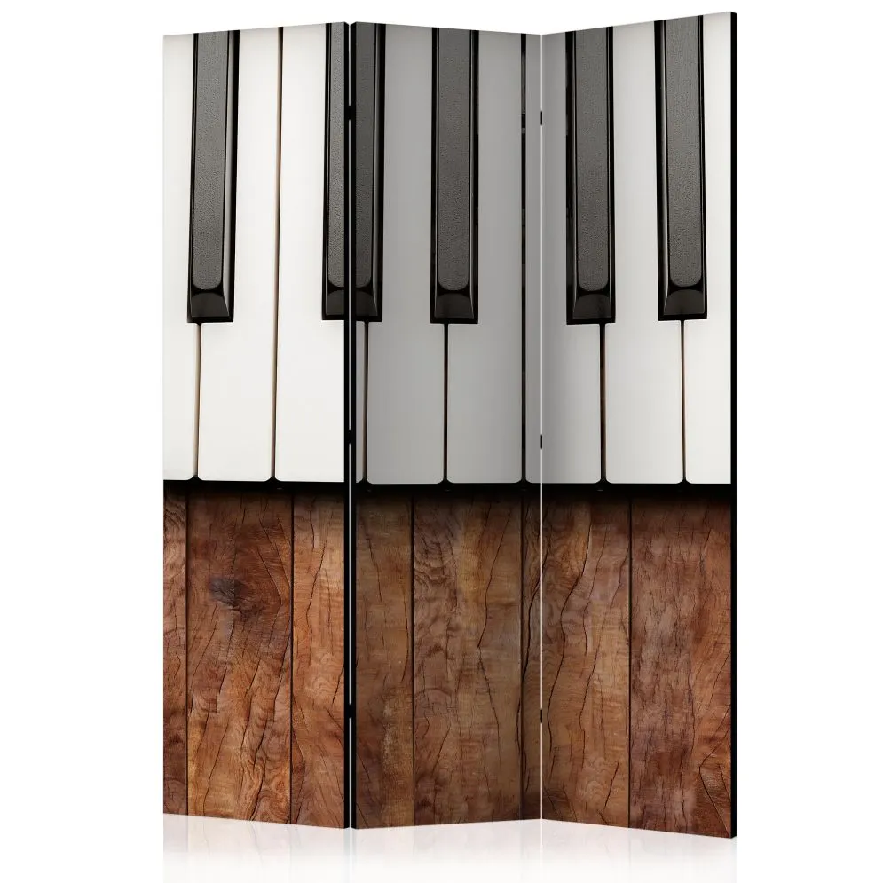 Parawan jednostronny Ludzie 135x172 cm 3-częściowy biały | MIRAT.