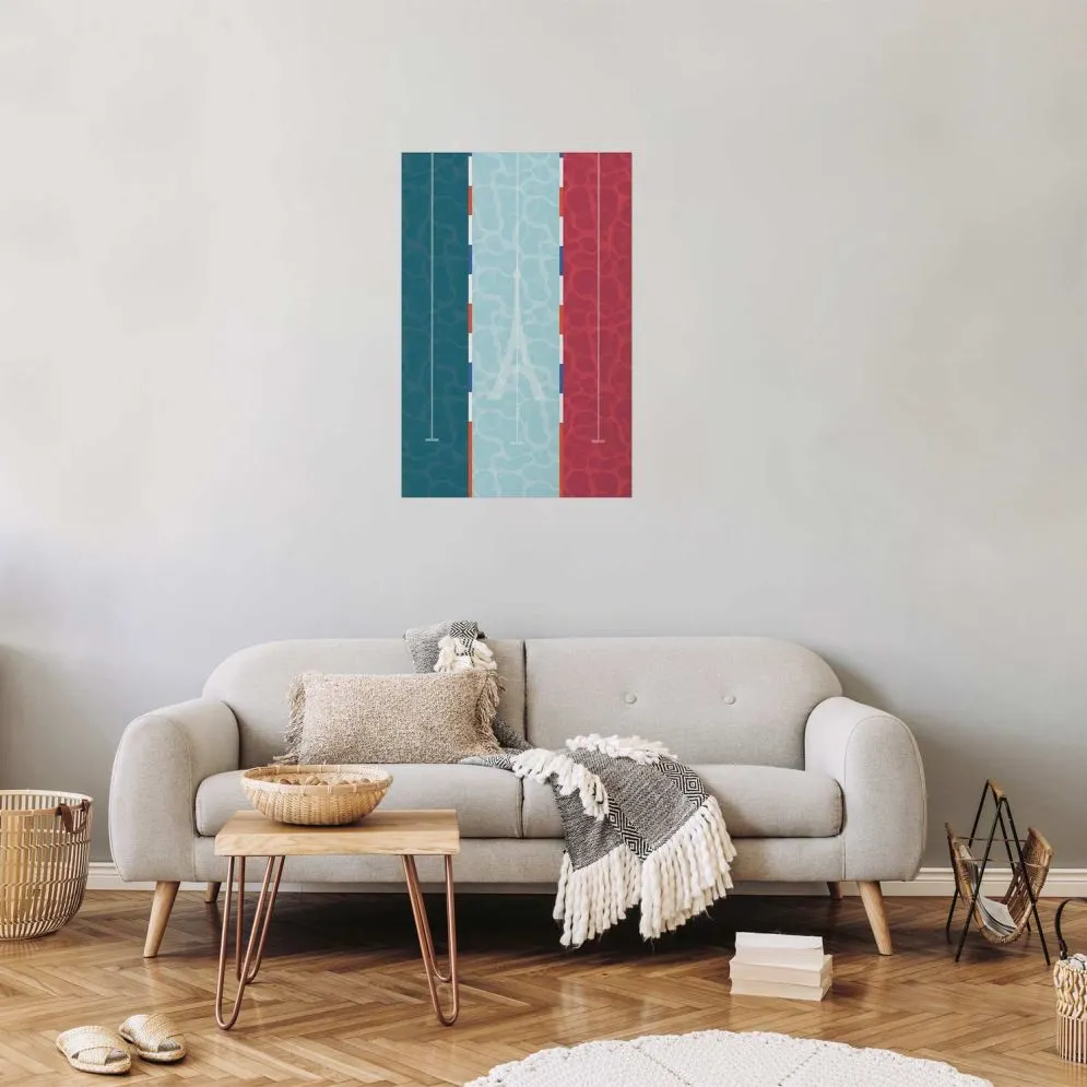 Plakat Francuski basen 60x90 cm bez ramy bez marginesu | MIRAT.