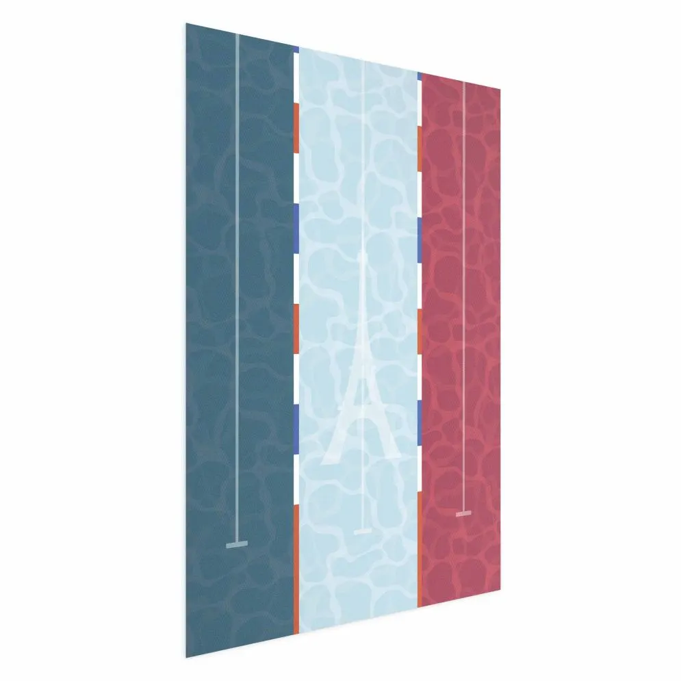 Plakat Francuski basen 21x30 cm bez ramy z marginesem | MIRAT.