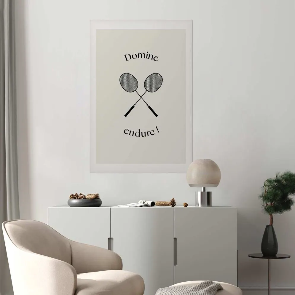 Plakat Rakiety do badmintona 21x30 cm bez ramy z marginesem | MIRAT.