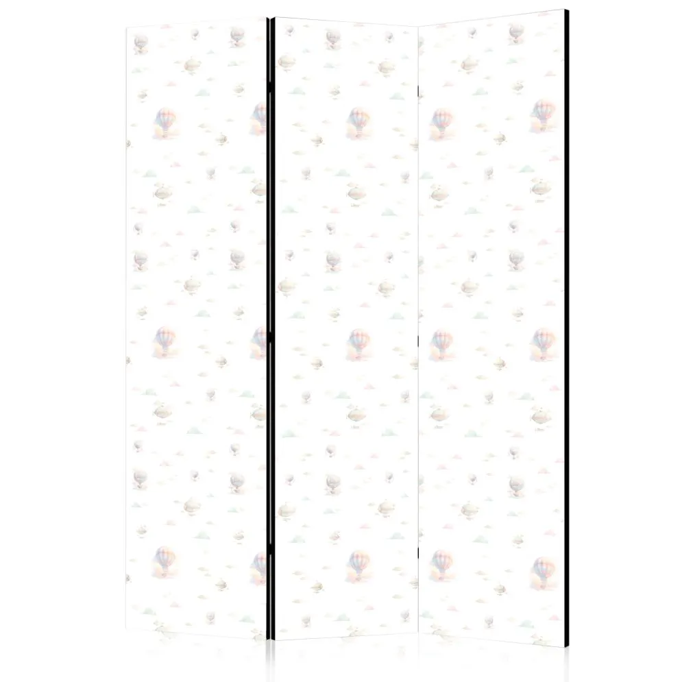 Parawan jednostronny Dla dzieci 135x172 cm 3-częściowy czarny | MIRAT.