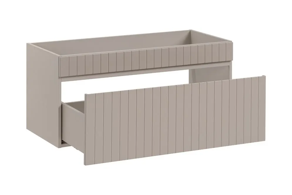 Szafka pod umywalkę ICONIC CASHMERE 82 100cm beżowa z szufladą I sklep meblowy MIRAT. styl RYFLOWANY kolekcja ICONIC