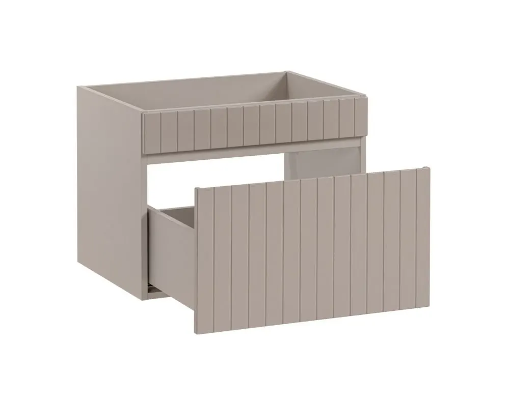 Szafka pod umywalkę ICONIC CASHMERE 82 60cm beżowa z ryflowanymi frontami I sklep meblowy MIRAT. styl RYFLOWANY